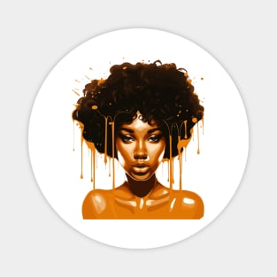 Afrocentric Woman Dripping With Melanin Magnet